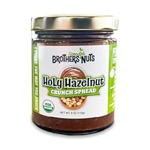 Brothers Nuts Holy Hazelnut Crunch Spread Toasted Organic Hazelnuts with Sweet & Crunchy Cacao Vegan, Gluten-Free, Kosher No Preservatives 6 oz
