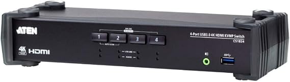 ATEN CS1824 KVMP switch KVM/Audio/USB switch 4 ports Desktop