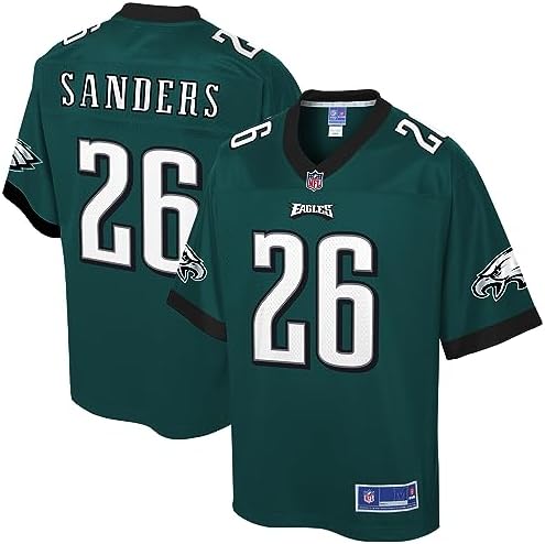 NFL PRO LINE Mens Miles Sanders Midnight Green Philadelphia Eagles Logo Player Jersey