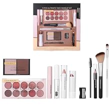 11PCS Makeup Set - Includes Eyeshadow Palette, Lipstick, Blush, Highlighter, Concealer, Mascara & Eyeliner Pencil,All-in-One Full Cosmetic Kit for Women & Teenager Girls (#A, 11PCS)