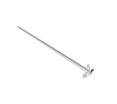 VELP Scientific A00001307 Stirring Shaft with Propeller - Very Low to Medium Viscosity Range - for Overhead Stirrers ES, Ls, DLS, Lh, Dlh, Pw. Stainless Steal