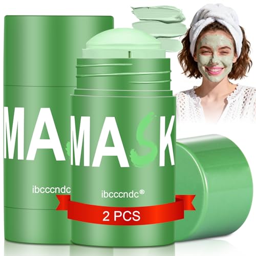 Green Tea Deep Cleanse Mask, Blackhead Remover with Green Tea Extract, Deep Cleanse Face Mask Stick for Deep Pore Cleansing, Oil Control, Moisturizing, and Shrink Blackheads for Men and Women, 2PCS
