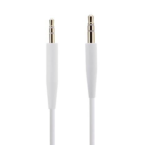 QC25 QC35 QC35 II QC45 OE2 OE2i Replacement Audio Cable Compatible with Bose Headphones 3.5mm to 2.5mm Male Stereo Jack Cable 1.5 Meters No Inline Microphone/Remote Control White