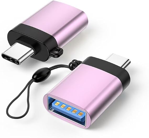USB C Male to USB A Female OTG Adapter, USB 3.1 High Speed Converter for Android Phones, Car Play, U Disks - Durable, Compact & Travel-Friendly 2pcs/Set