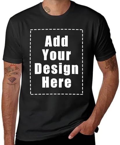 Custom T Shirts for Men Design Your Own Shirt Add Photo Text Logo Personalized Cotton Tee Front Printed