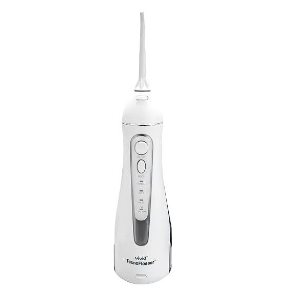 Water Flosser with 200ML Capacity Professional Cordless Dental Oral Irrigator - Portable and Rechargeable 4 Modes - TecnoFlosser by VIVID
