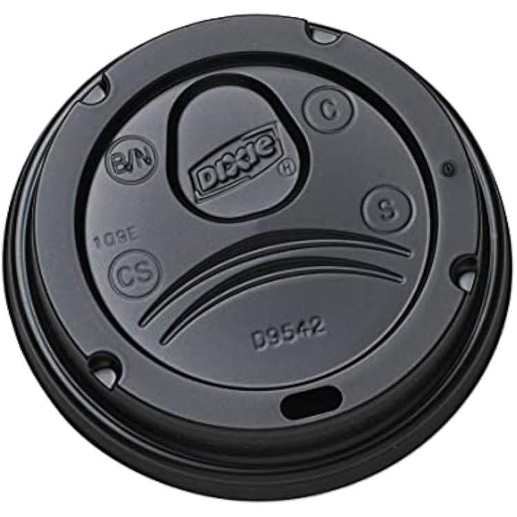 Dixie D9542 Black Dome Drink-Thru Lid