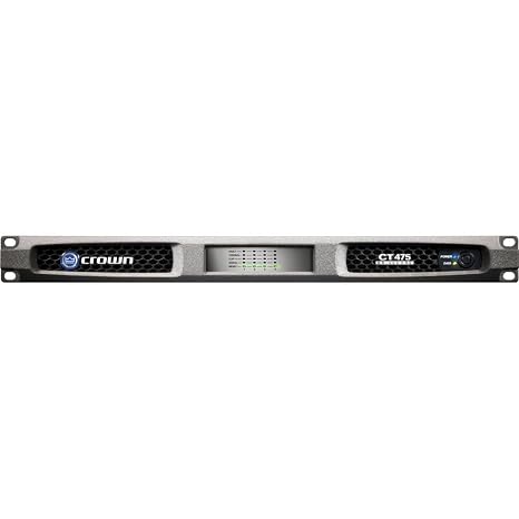 Crown CT475 ComTech DriveCore Power Amplifier. 4 Channel 75W per Channel. Class AB, Silent, Convection Cooling, 1U Rack Mount. Silver