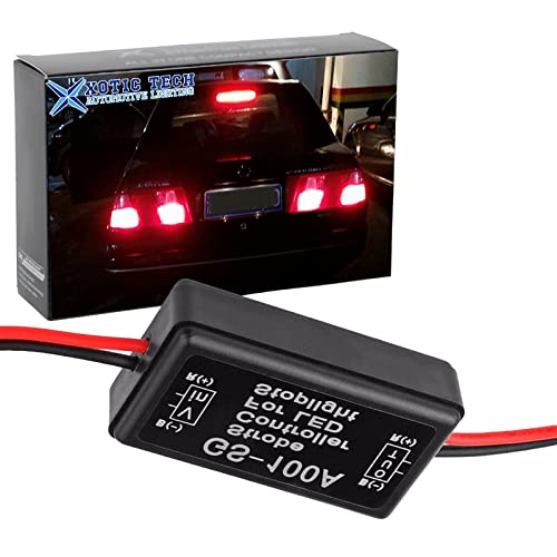 x xotic tech 1 x Strobe Flash Module Controller Box Flasher Module for Car Trunk 3rd Brake Light High Mount Stop Lamp, GS-100A 12V