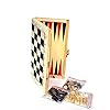 Wooden Backgammon Chess Set