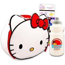 Hello Kitty Insulated Lunch Box Set for Girls - 3.0L, Includes Stickers & Cat Door Hanger
