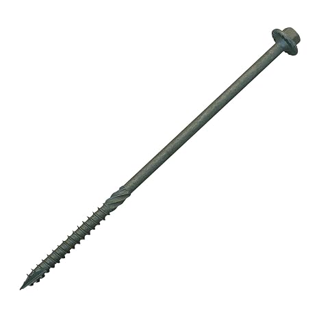 Sandbaggy 6" Structural Timber Screws - Countersunk (Hex Head) - Wood Lock Screws - Roofing, Decking, Framing (300, 6 inch)