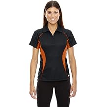 Ladies' Serac UTK cool?logikTM Performance Zippered Polo L BLACK/ MANDARIN
