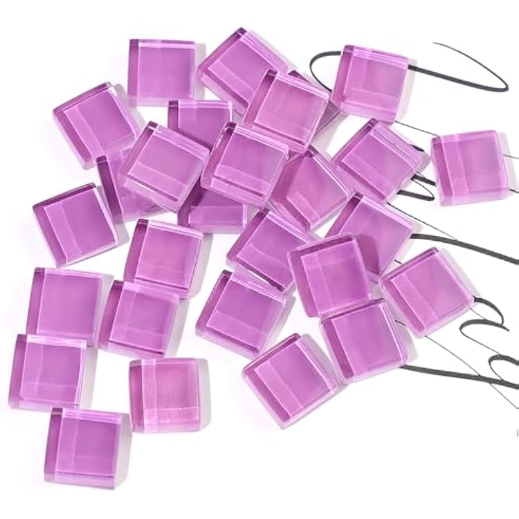 200g240pcs Colored Glass Mosaic Tiles, DIY Making Creative Glass Mosaic Tiles for DIY Crafts Plate Flower Pot Vase Cup Mosaic Making Supplies - Purple