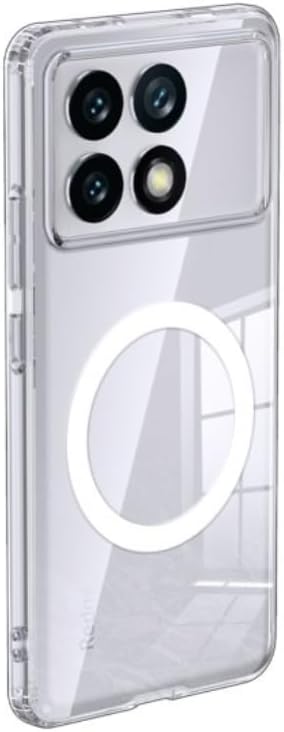 Xiaomi Poco X6 Pro İle Uyumlu Sert Mika Magnatic Şeffaf Kılıf Kamera Korumalı Kılıf