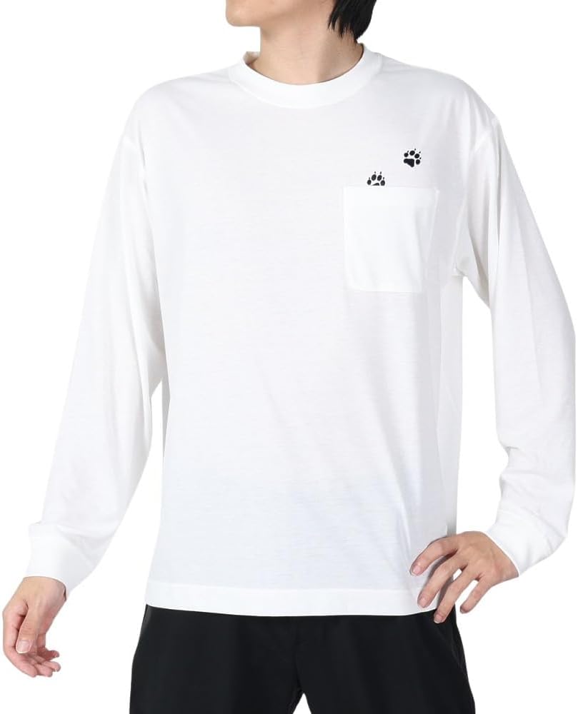 Jack Wolfskin 5030821 Mens Long Sleeve Tech T-Shirt TEXADRI: Moisture Wicking and Quick Drying 5030821  PAW IN Pocket LS High Performance