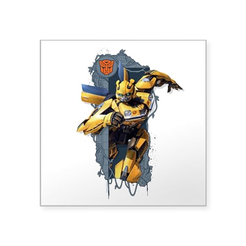 CafePress Transformers 7 Bumblebee Charging Sticker Square Bumper Sticker Car Decal
