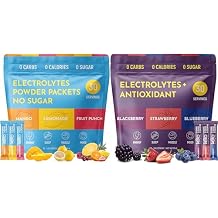Keto Vitals Original & Berry Assorted 2 Pack Bundle Electrolytes Powder Packets Bundle | Keto Friendly Electrolyte Travel Packets | Variety Individual Packets | Energy Drink Mix | Zero Calorie Zero