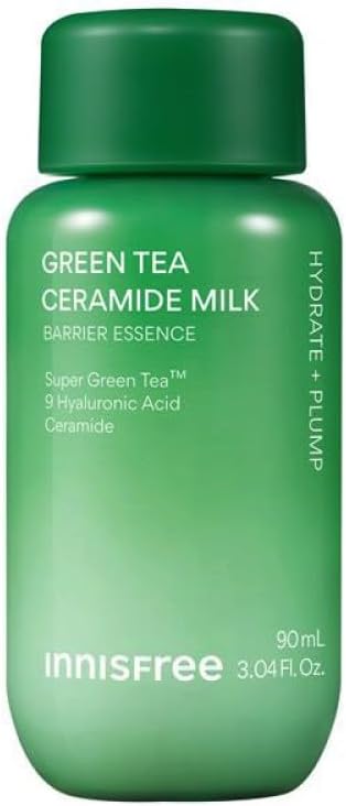 Inisfree Green Tea, Ceramic, Milk Essential, 3.1 fl oz 90 ml, Genuine Product/Moisturizing Lotion, High Moisturizing, Moisture, Dryness, Barrier, Milky Texture, Liposom, Hyaluronic Acid, Niacinamide Peptide, All-in-One Emulsion