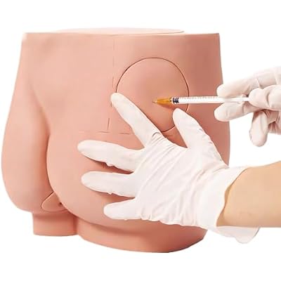 Medical Hip Injection Training Simulator: Buttock Muscle Injection Practice Model with Removable Skin Module and Rectal Module, for Medical Students Or Nurses Teaching Model IV Practice Start Kit