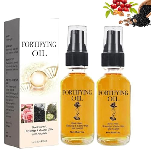 Lilinas Castor Oil Black Seed Oil Rosehip Oil Face Serum, Rosehip Oil Black Seed Oil for Face, Castor Oills Skin Nourish, Organic Golden Castor Oil Collagen Boost Anti Aging 2 PCS