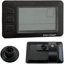 Ebike Display Meter 24V 36V 48V Electric Bicycle Computer LCD Display Control Panel Waterprof with Plug and Lead Electric Display Meter Conversion Kit for Electric Scooter 0.9in/22.2mm