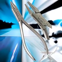 Orthodontic Wire Bending Pliers Bird Beak Lingual Bar & Face Bow Light Wire Loop Forming Dental Instruments Orthodontia Pliers (5.5" Aderer Pliers 3 Prong (#201))