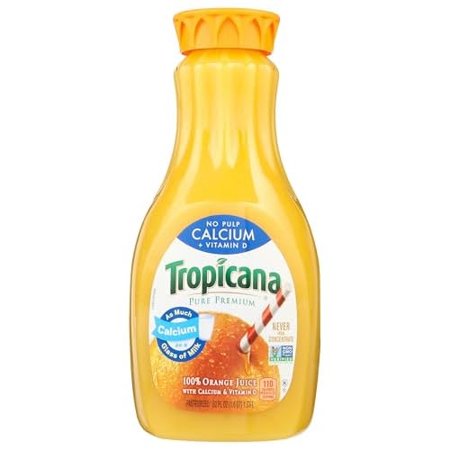 Tropicana Orange Juice, No Pulp, Calcium & Vitamin D, 52 Fl Oz