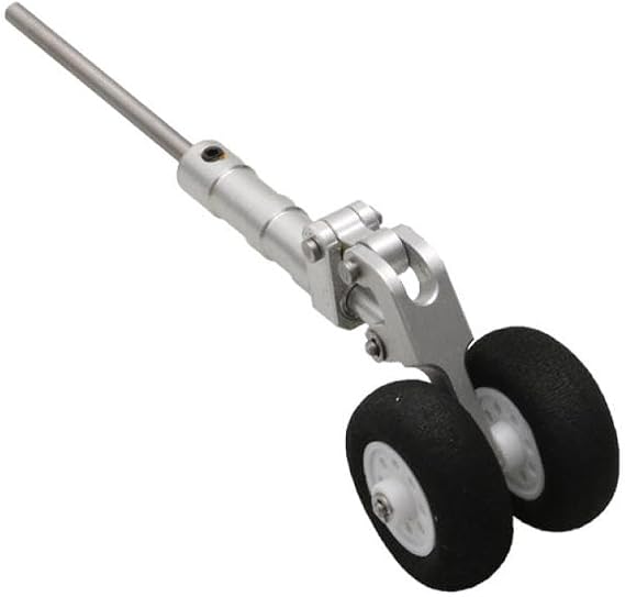 1PCS RC Model Airplane Front Landing Gear With Damping Wheel And Metal Shaft Compatible With 40mm EDF Jet Models Like F18 F22 SU57 Twin Engine Fighter Aircraft