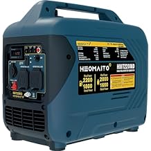 Dual Fuel Portable Inverter Generator 2200W Gas & Propane Powered, Ultra Quiet Lightweight with CO Sensor Digital Dispaly Parallel Capability EPA Compliant for Camping RV Backup Home Use