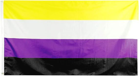 Flaglink Nonbinary Pride Flag 3x5Fts - LGBTQIA Non Binary NB Gender Rainbow Banner