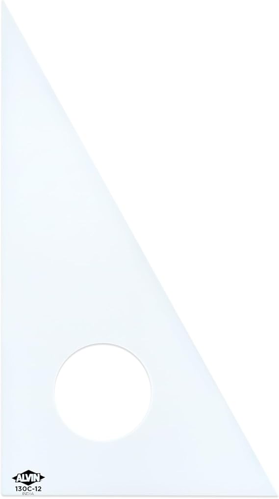 Alvin 130C-12 12 inch Clear Professional Acrylic Triangle 30/60