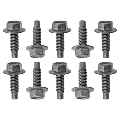 Body Bolts | GM Style | 10 Per Package | 516-18 x 1 Long | CA Type | Head Spin Washer Design | Black Oxide Coated