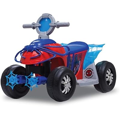 Kid Trax Toddler Marvels Spider-Man Premium Toddler Quad Ride-On, Kids 18-30 Months, 6V Battery and Charger Included, Max Weight 44 lbs, Red