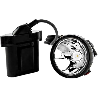 35W Rechargeable Waterproof Explosion Proof Coal Mine Headlight, Coal Mine Safety Helmet Light Suitable for Night Camping Hard Hat Outdoor Work Light LED Miners Headlamp,Black