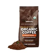 Paleovalley Organic Ground Coffee, 10oz - Regular, Low Acid, Single-Origin, Polyphenol-Rich, Infused with Mushrooms
