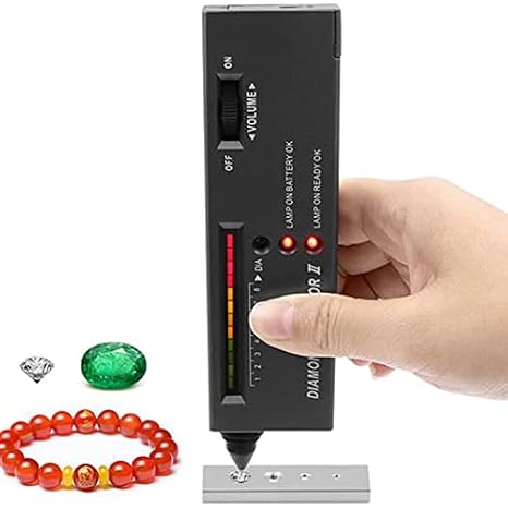 Andy's Orchids High Accuracy Diamond Tester Pen, Jewelry Diamond Tester Tool, Gem Selector Jewelry Watcher Tool, LED Diamond Indicator Electronic Gemstone Selector for Jewelry Jade Ruby Stone