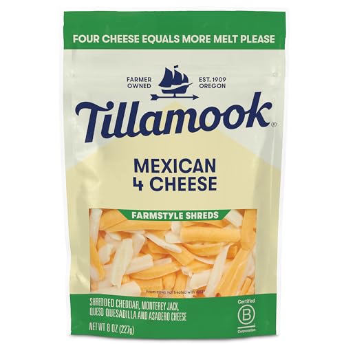 Tillamook Mexican 4 Cheese Blend Shredded, 8 OZ