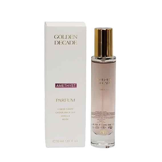 Zara Golden Decade Amethyst Women Perfume Luxurious Floral Citrus Scent & Warm Vanilla Caramel Fragrance Long-Lasting EDP Eau de Parfum 30ml (1.01 fl. oz)
