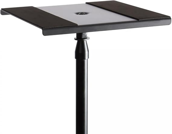 OnStage MSA6000 Platform for Mic Stands | 9x9-inch square platform with 12lb capacity and 5/8-27 threading for monitors, controllers and mixers