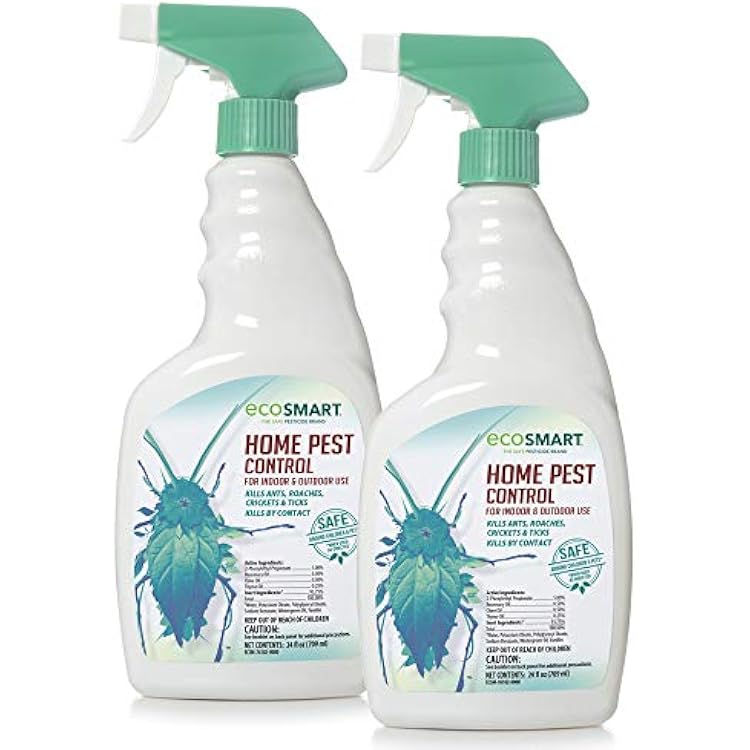 EcoSmart Natural, Plant-Based IndoorOutdoor Home Pest Control, 24 Ounce Ready-to-Spray Bottle Pack of 2