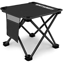 Whitsunday Folding Stool,12.6 Inch Portable Folding Stool for Camping Fishing Hiking Gardening and Beach Black-1PCS