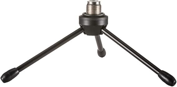 Desktop Desk Foldabe Tripod Microphone Stand with Non-slip Feet,Durable Iron Construction,Ideal for Podcasts, Online Chat, Conferences, Lectures,meetings with dynamic microphone