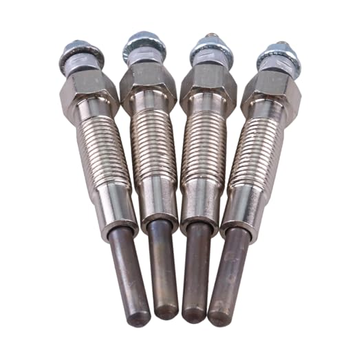 FridayParts 4Pcs Glow Plug 32A66-03100 32A6603100 Compatible for Mitsubishi S4L S4L2 Caterpillar CAT 3044C-T Engine Replacement