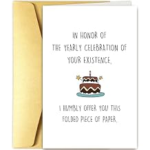 Goroar Funny Birthday Card for Women Men, Jokey Birthday Card for Him Her, Bday Gifts for Friends Woman Man, In Honor of The Yearly Celebration of Your Existence...