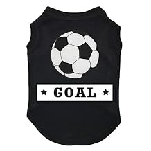 Petitebella Soccer Goal Puppy Dog Shirt (Black, Large)