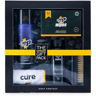 Crep Protect Shoe Protector Spray Gift Set - Waterproof Shoe Spray & Sneaker Cleaner Kit, White Shoe Cleaner, Sneaker Wipes, Premium Brush & Microfiber Cloth