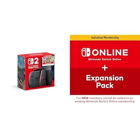 Nintendo SwitchTM 2: Choose Your Game Bundle Switch Online + Expansion Pack 12-month Individual Membership