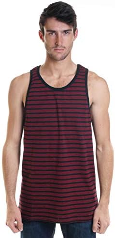 YAGO Men's Striped Tank Top YG5213
