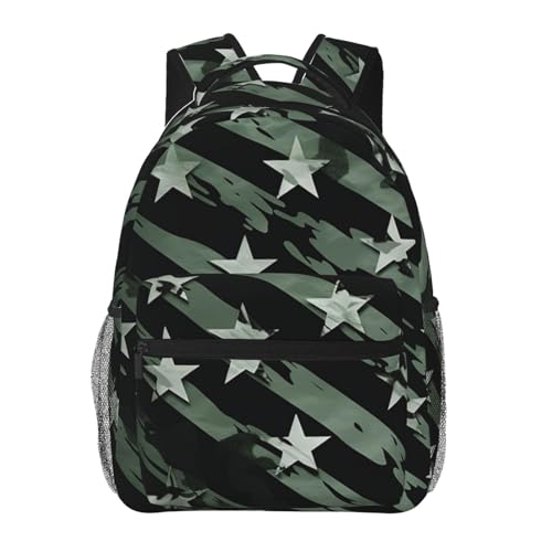 Casual Backpack for Women Men Stars and Stripes Lightweight Daypack Laptop Bag for Travel Hiking